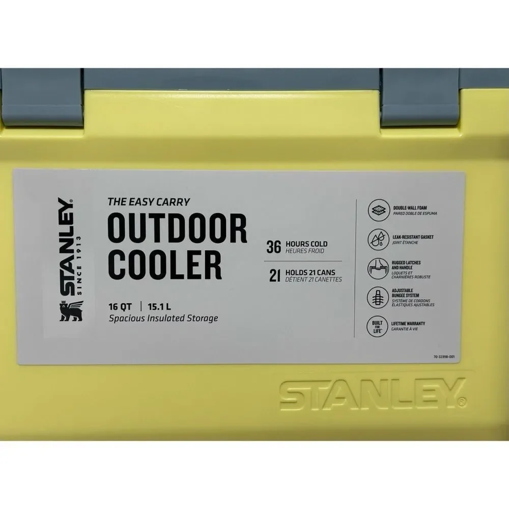 STANLEY Adventure 16 Qt‎ Easy-Carry Cooler, POMELO YELLOW - Picture 3 of 10